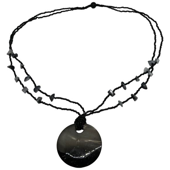 Beaded Shell Necklace - 30" Long, Good Condition - Picture 4 of 11